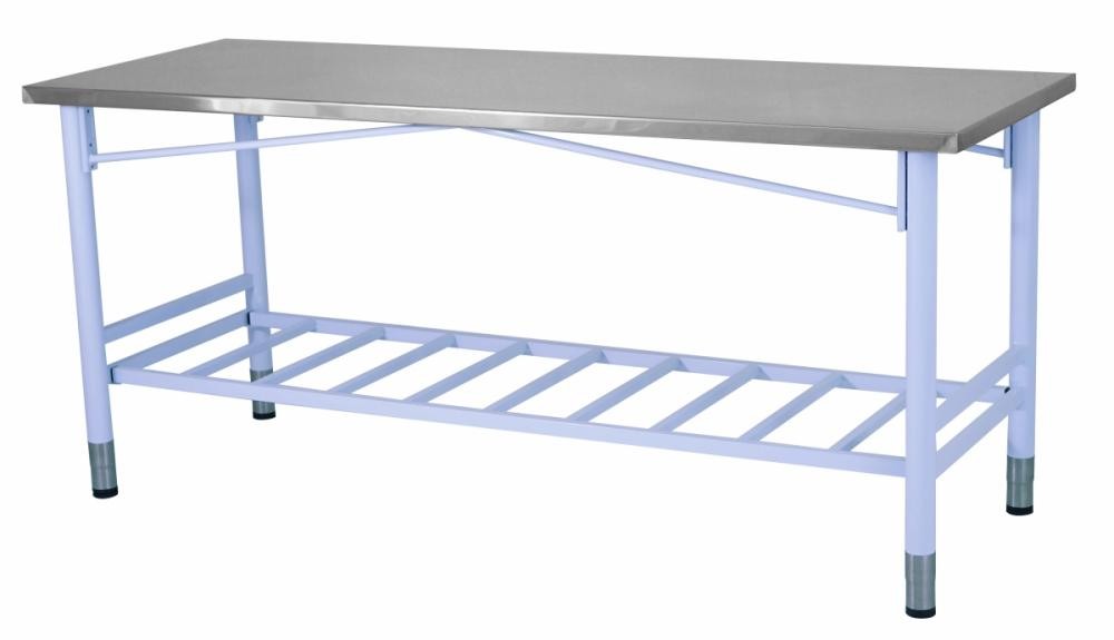 MESA INOX 430 1,90x0,80m PINTADA TB 2" C/GRADE