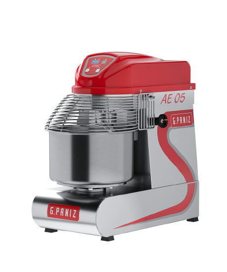 Amassadeira Espiral 5 kg de massa monofásica 3 velocidades inox - G PANIZ