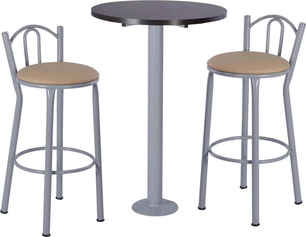 CJ. CORTESE MESA ALTA REDONDA 0,65m C/2 BANQUETAS FIRENZE