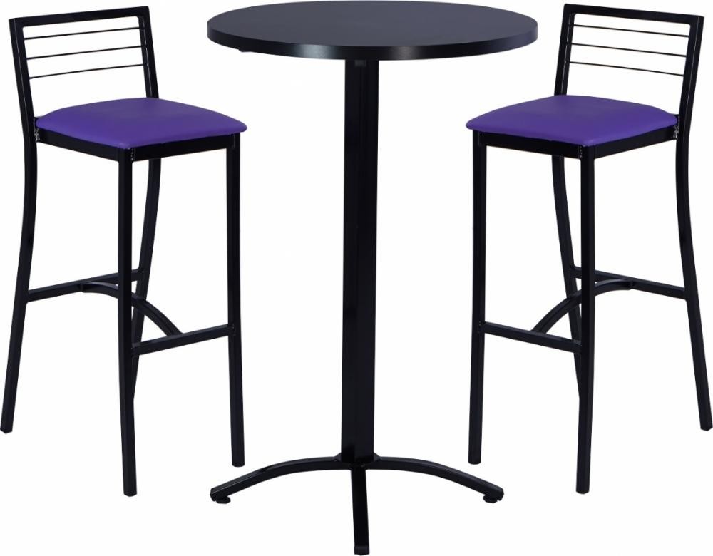 CJ. AMATORE MESA ALTA REDONDA 0,65m C/2 BANQUETAS SORANO