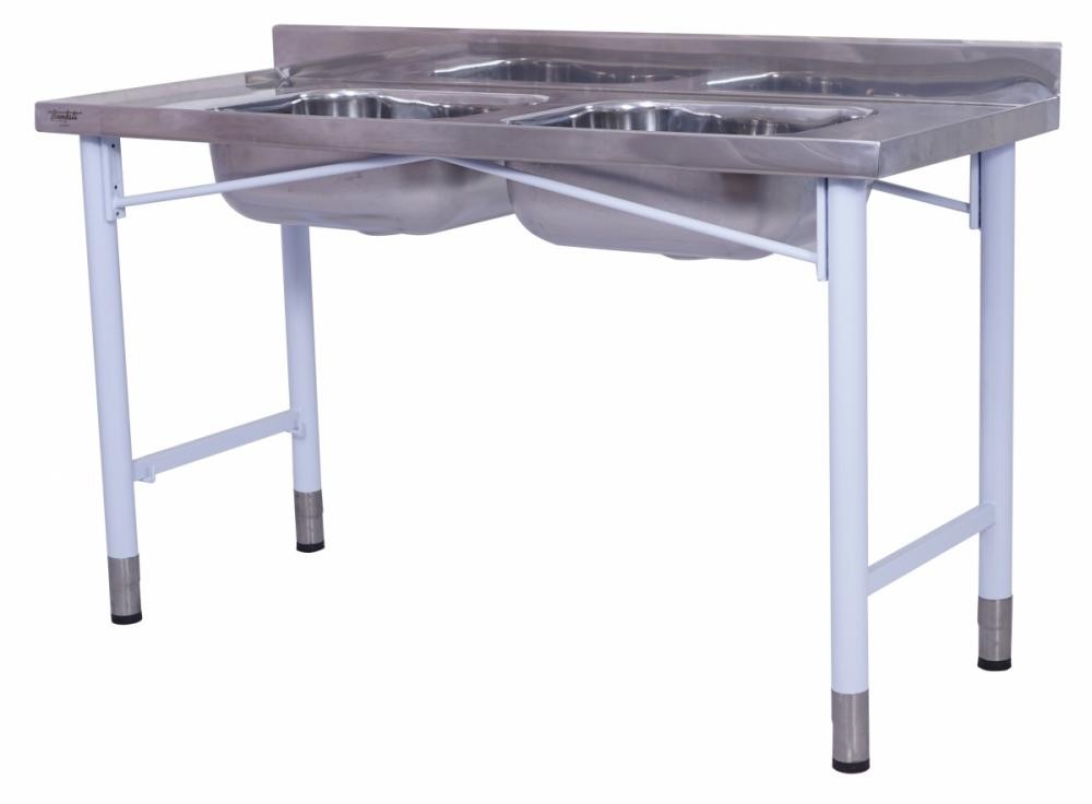PIA INOX 430 2 CUBAS (0,50X0,40X0,20m) 1,50x0,60m PINTADA - BENFATI