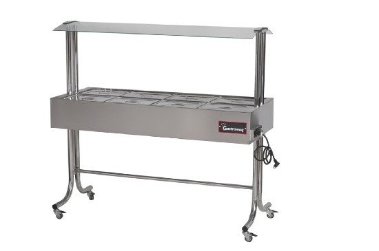 BTE 8 ST CR II
Balcão Térmico Standard 8 cubas - Estrutura Cromada - Tampa Inox - Salivador Inox - GASTROMAQ