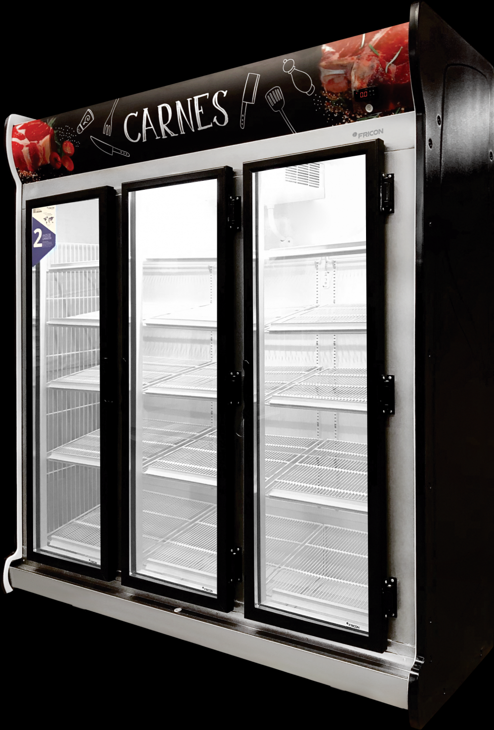 Auto Serviços Carnes 3 Portas Tipo Inox - 1,88 m x 0,66 x 2,09 - 1450 litros