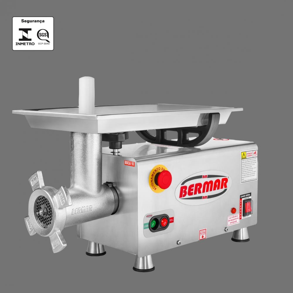 Picador Moedor De Carne Industrial Boca10 180kg/h Bm147 Bermar - BERMAR