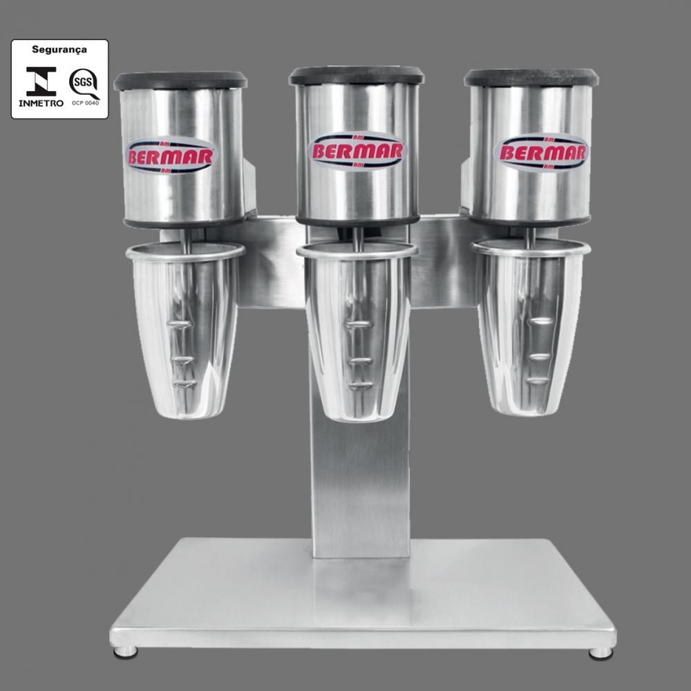 Batedor de Milk Shake Triplo 220V - BERMAR