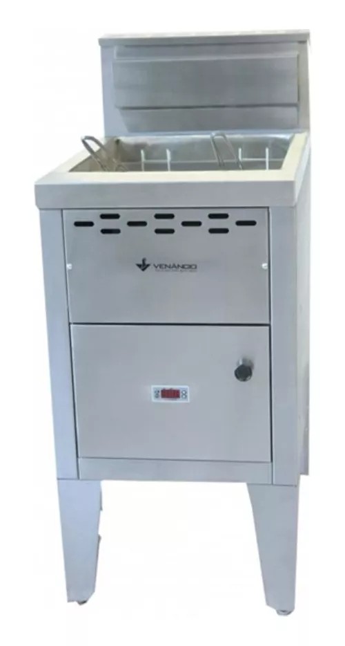 FRITADEIRA A GÁS ÁGUA/ÓLEO INOX ESCOVADO 46L - VENANCIO