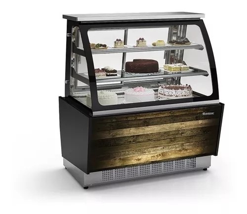 VITRINE REFRIGERADA -  1126mm- DUPLA FUNÇÃO - VIDRO COM SERIGRAFIA- GGSR-110 MD