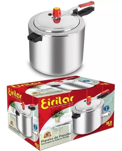 Panela de Pressão Polida Prata 7L - EIRILAR