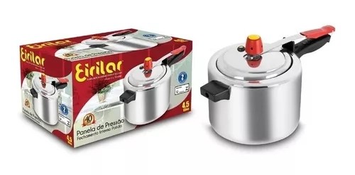 Panela de Pressão Eirilar Prata Polida 4,5l - EIRILAR
