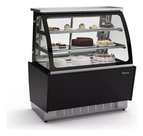 ITRINE REFRIGERADA - 1126mm- DUPLA FUNÇÃO - VIDRO COM SERIGRAFIA- GGSR-110 PR