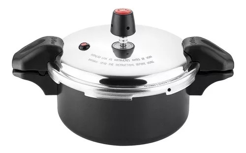Panela De Pressão Eirilar 3 Litros Antiaderente Black Alça