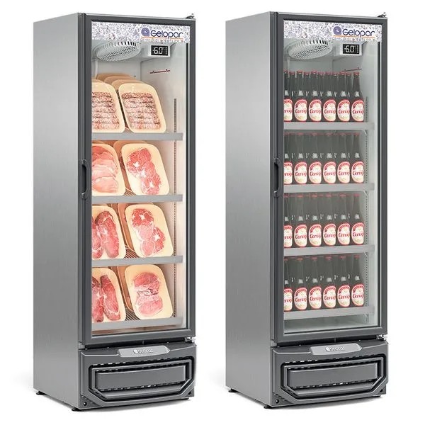 REFRIGERADOR VERTICAL CONVENIÊNCIA -        645mm-  CARNES E BEBIDAS - TEMPERATURA  -6°C a +3°C- GCBC-45 TI