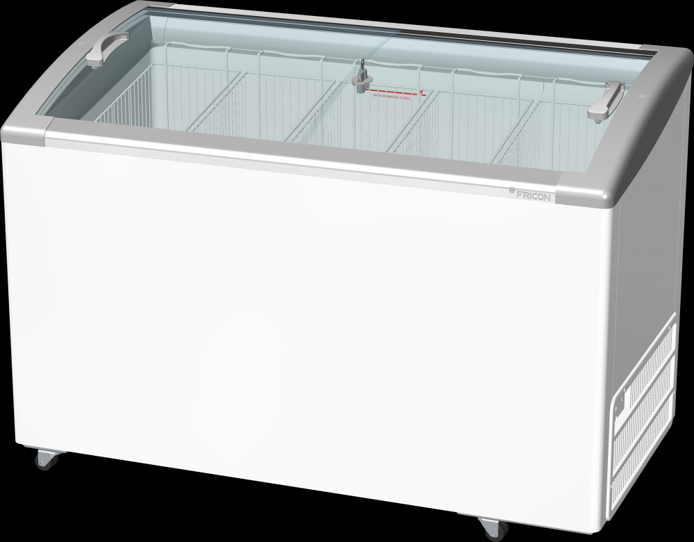 Conserv. Horiz. Baixa Temper. Inclinado Inverter-Tampa Vidro 388 lts