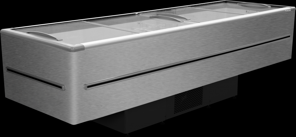 Ilha Dupla Ação Tipo Inox 3,03 m x 0,96 - Tipo Inox Com LED - 1163 litros