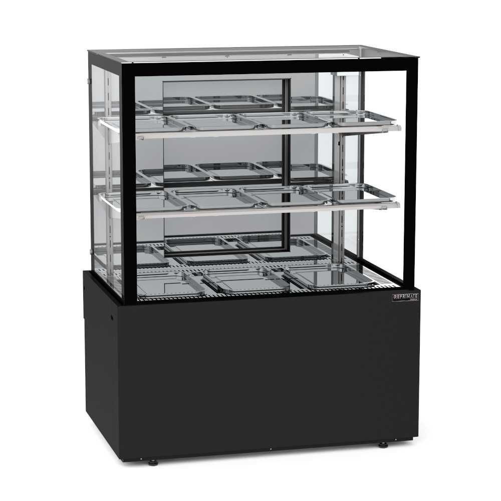 Vitrine Estufa 1,00 Metro 2 Prateleiras Titanium Premium VTPRQ1000 2P 220V - REFRIMATE