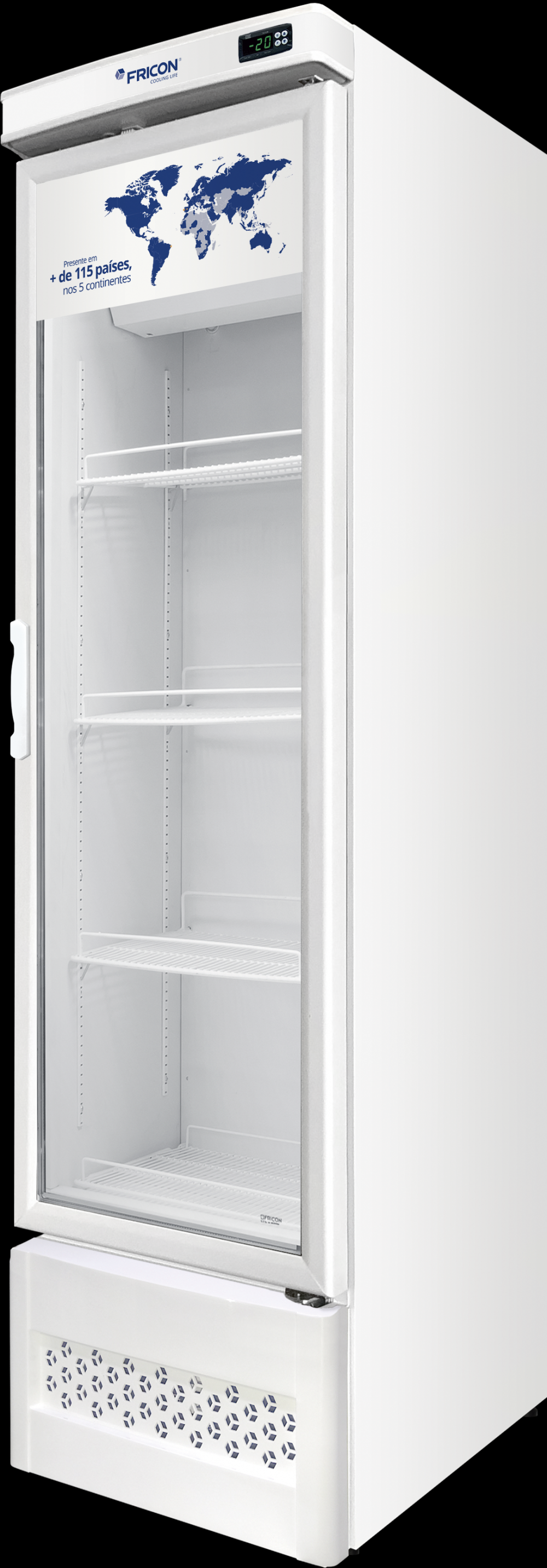 Conservador Baixa Temperatura Porta Vidro Triplo - 297 litros - Branco ou preto