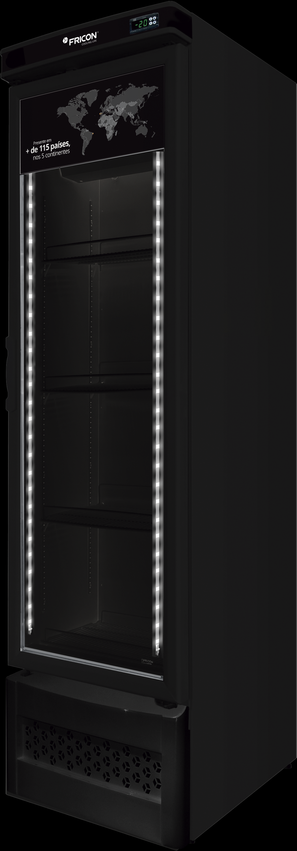Conservador Baixa Temperatura Porta Vidro Triplo - 297 litros - TOTAL BLACK
