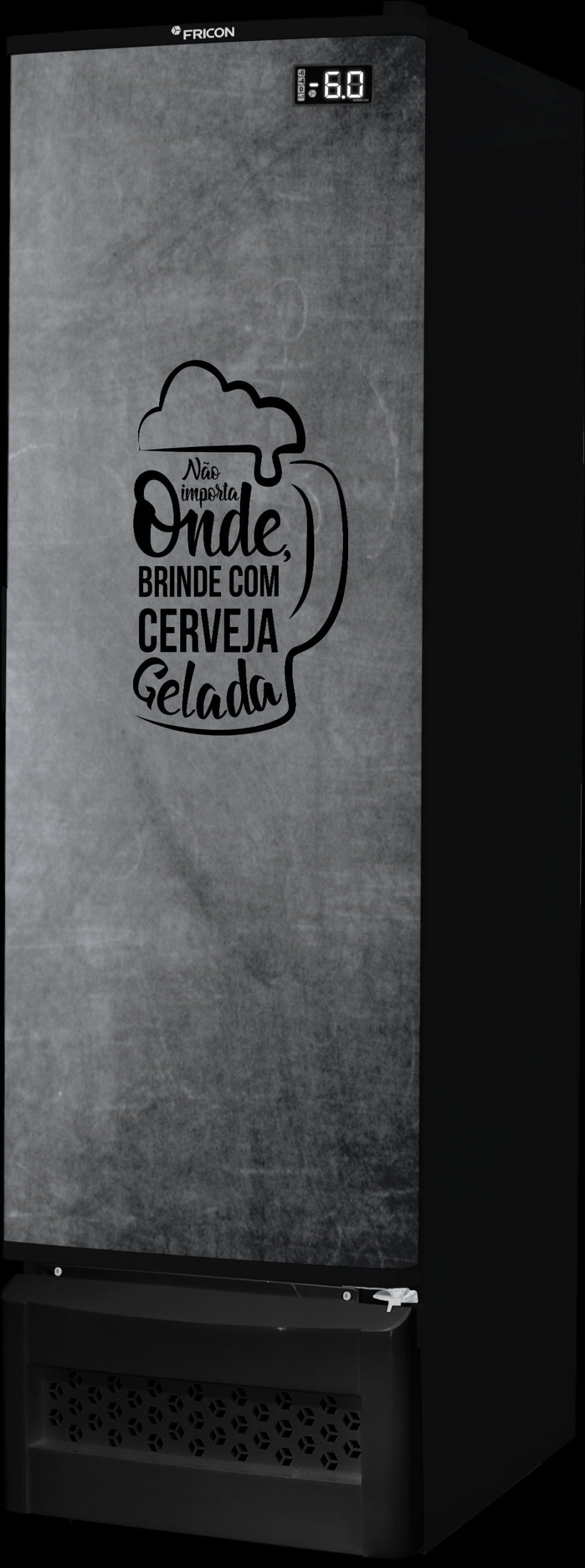 Cervejeira Slim 4 Caixas - Porta Chapa Adesivada ou branca - 284 litros