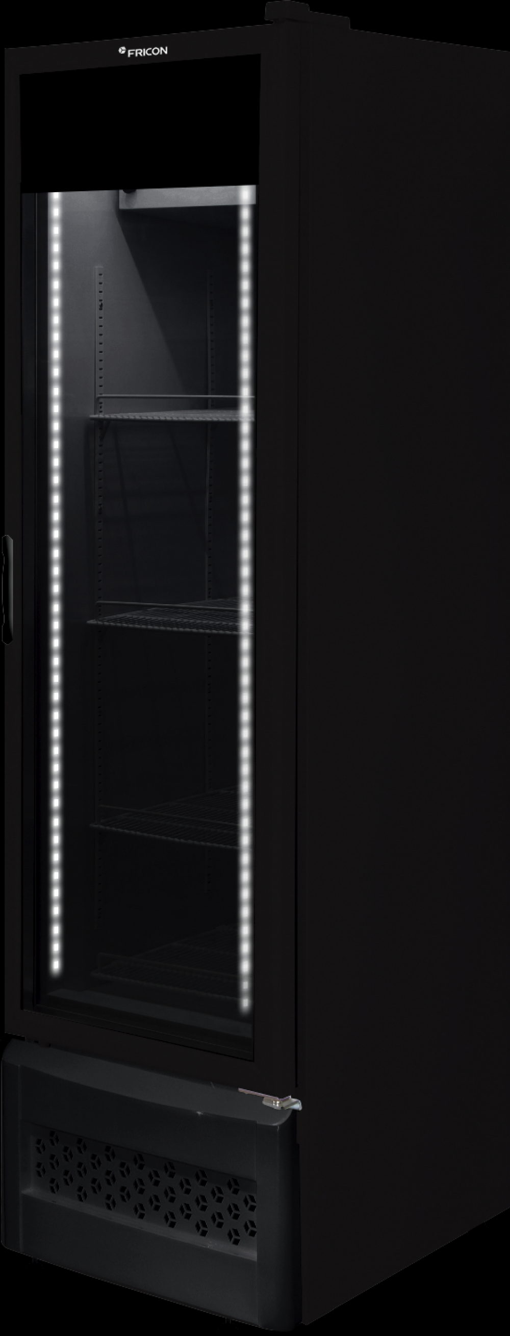 Conservador Media Temperatura Slim Porta Vidro Duplo - 284 litros - TOTAL BLACK