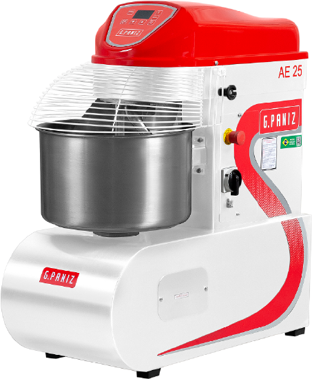 Amassadeira Espiral 25 kg de massa monofásica 2 velocidades epóxi - G PANIZ