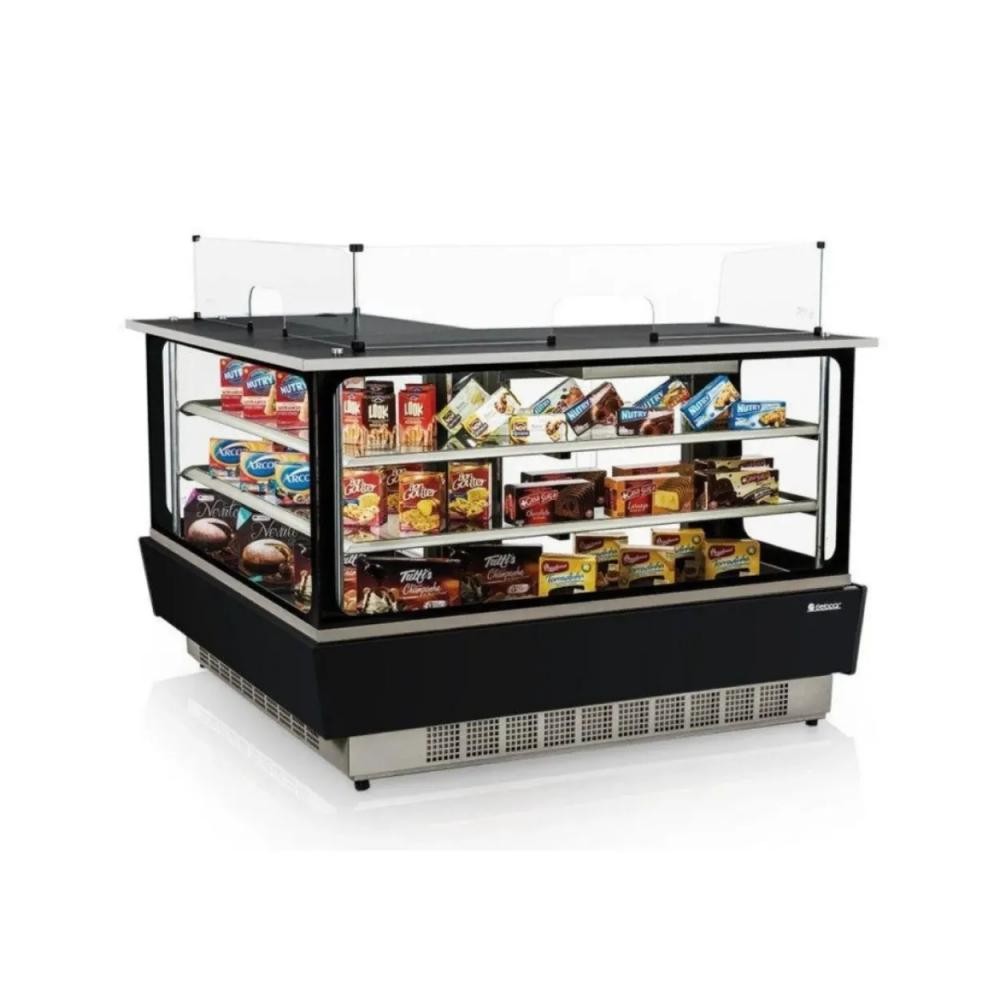 VITRINE NEUTRA CAIXA -  1557mm- VIDRO COM SERIGRAFIA- MGSX-160 PR