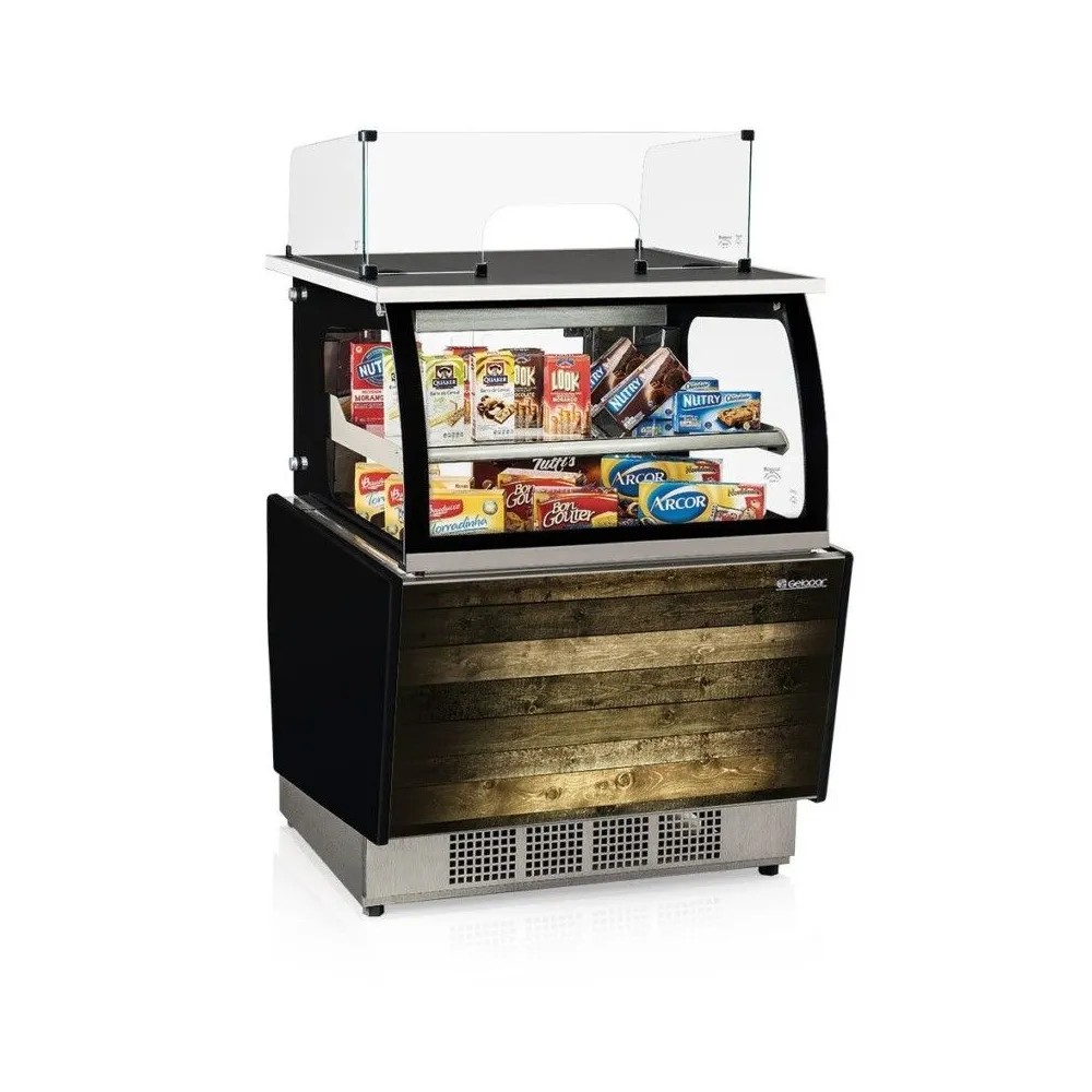 VITRINE NEUTRA CAIXA - 80 cm- VIDRO COM SERIGRAFIA- MGSX-080 MD
