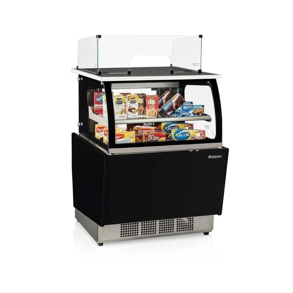 VITRINE NEUTRA CAIXA - 80 cm- VIDRO COM SERIGRAFIA- MGSX-080 PR