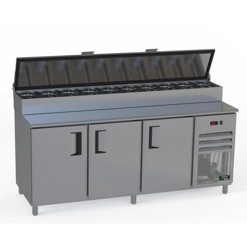 BALCAO SERVICO REFRIGERADO 2000 CONDIMENTADORA EXT/INT INOX LISO S/ ESP COND SOBREPOSTA - VENANCIO