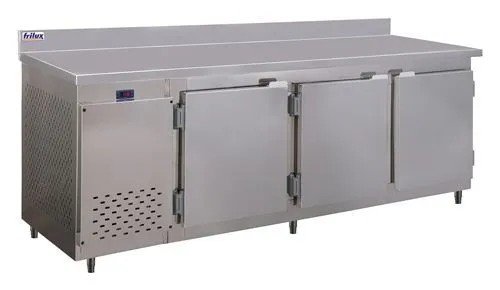 Balcão Serviço Inox Encosto Congel. Frilux 2,5m Rf042f