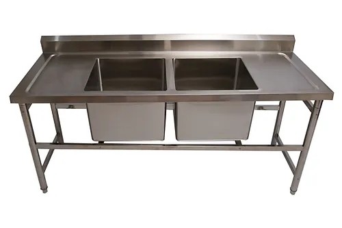 Pia Inox 1,50m com 2 Cubas - URUMAX