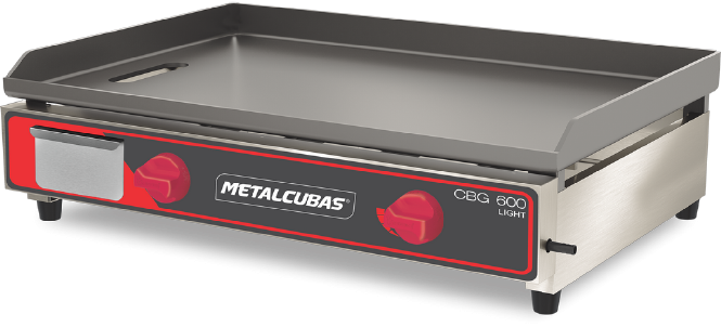 Chapa À Gás Light 60 x 45 cm - CBG 600L- METALCUBAS
