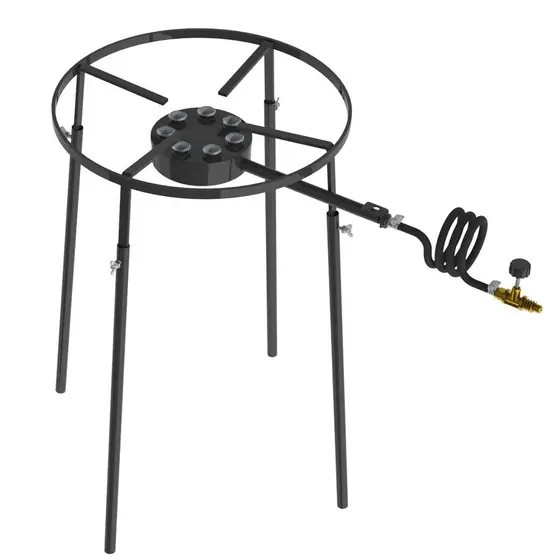 Fogão ind. 1b 7 Caulin redondo c/pedestal F1B7P (prfgc-307p) - Progás