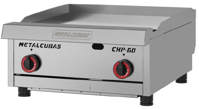Chapa Premium a gás 60 cm - 19mm - CHP 60 - METALCUBAS
