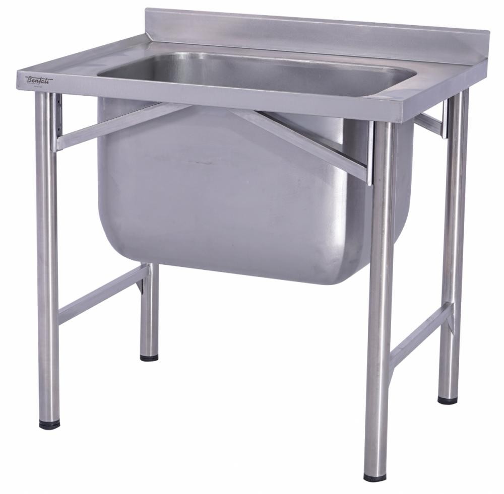 TANQUE 100% INOX 304 TB 2" 1 CUBA (0,70x0,50x0,50m) 0,90x0,70m - BENFATI