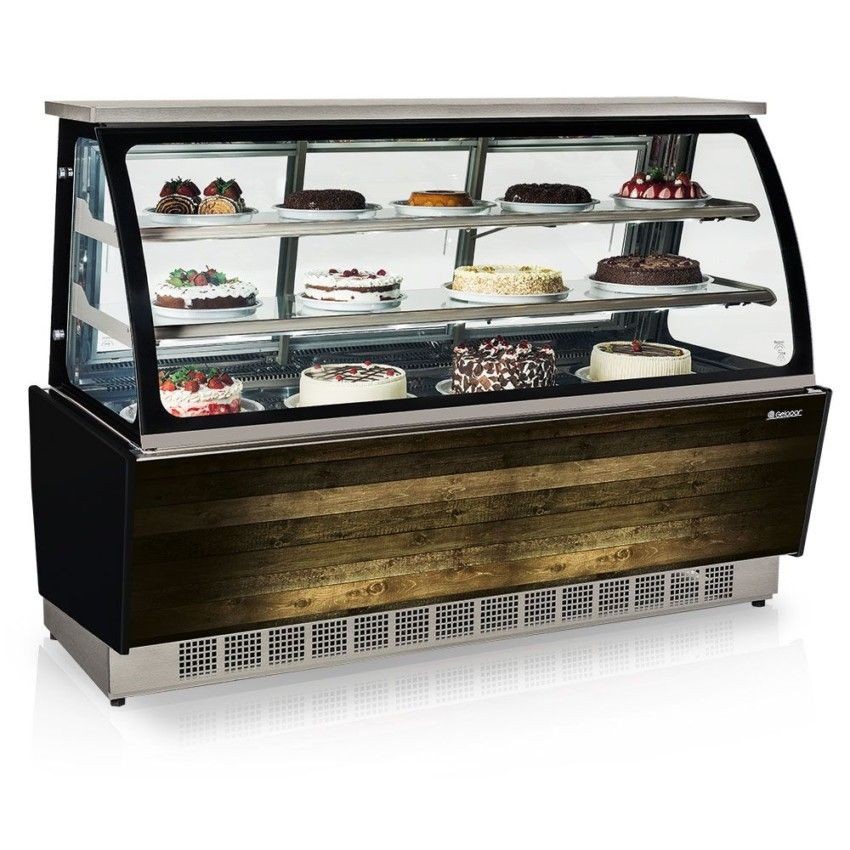 VITRINE REFRIGERADA - 1796mm-DUPLA FUNÇÃO - VIDRO COM SERIGRAFIA- GGSR-180 MD