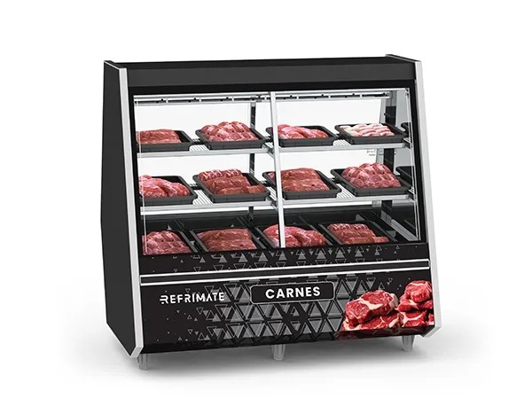 Expositor Açougue Prateleira Vidro Reto EAAP 1500 - REFRIMATE