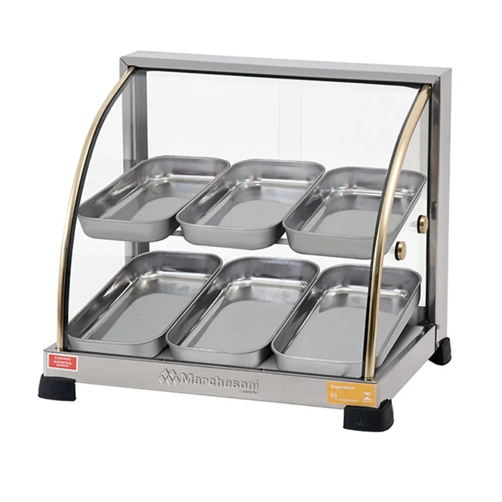 ESTUFA MARCHESONI OURO CURVA DUPLA COM 6 BANDEJAS 220V - MARCHESONI