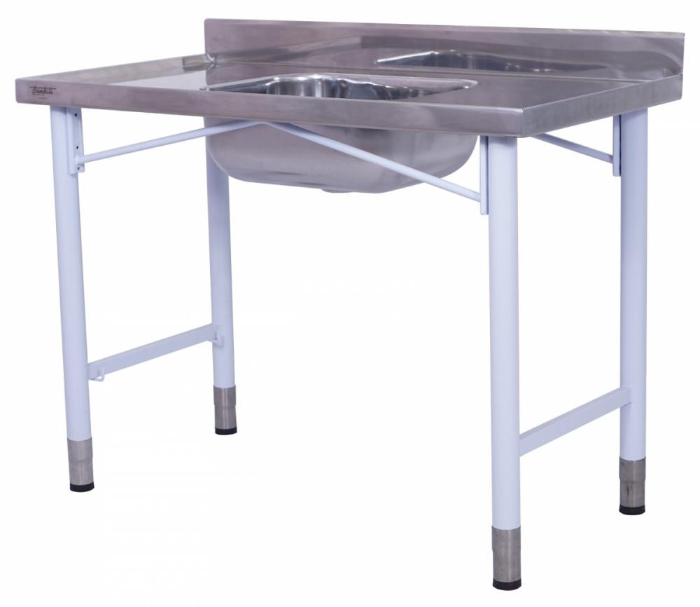 PIA INOX 430 CONCRETADA 1 CUBA (0,40x0,34x0,12m) 1,00x0,53m PINTADA - BENFATI