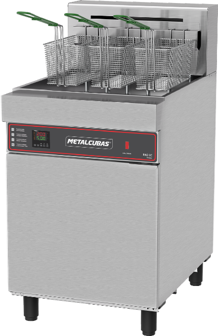 Fritador Elétrico água/óleo 45 litros - 3 cestos - 18.000W - Trifásico 220 V - FAO 3 C T 220- METALCUBAS