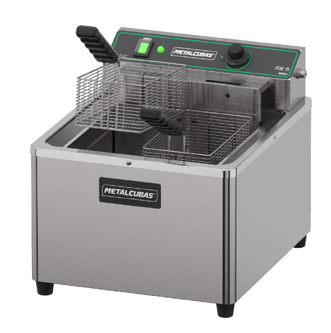Fritador Elétrico de mesa somente óleo 15 litros - Reativado - FOE 15 M 8000W- METALCUBAS
