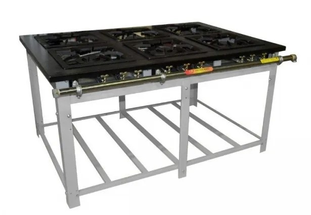 FOGÃO A GÁS MAXI ALTA PRESSÃO 6 QUEIMADORES ESP FORNO - VENANCIO