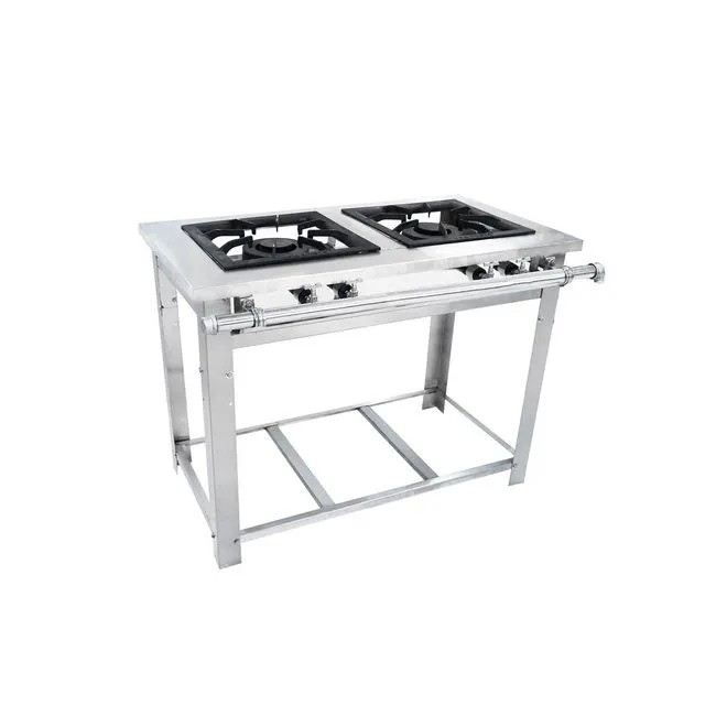 FOGÃO A GÁS MAXI INOX 2 QUEIMADORES DUPLOS ESP FORNO - VENANCIO
