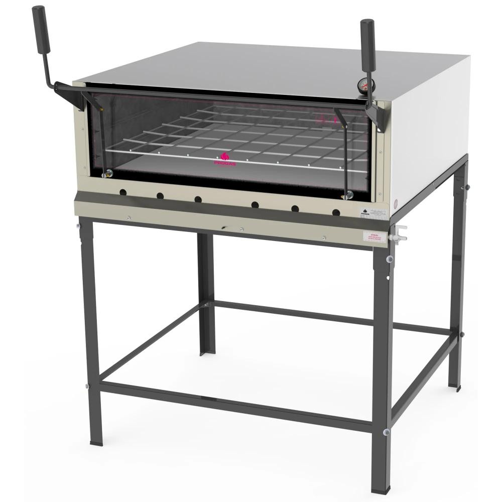 Forno Refratário a Gás Progás 230 Litros Inox Abertura Guilhotina PRP-900 S/KG