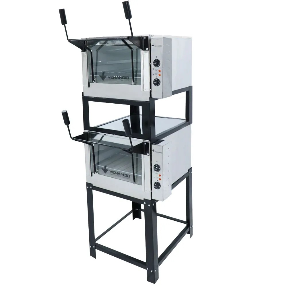 FORNO A GÁS LASTRO ROMA 80 DUPLO INFERIOR INT GALV/EXT INOX - VENANCIO