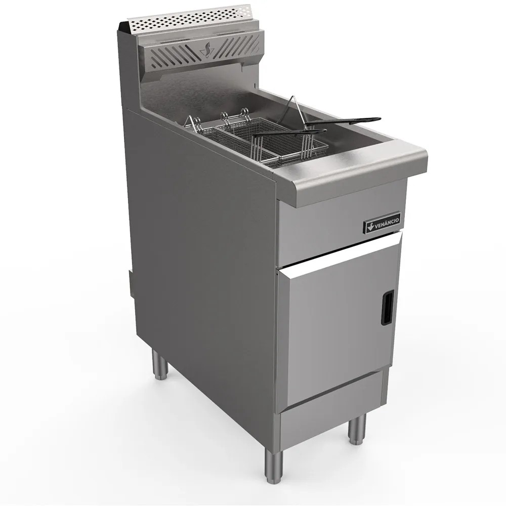 FRITADOR ÓLEO 30 LITROS COM RODIZIO - VENANCIO