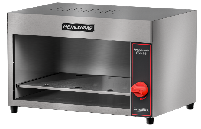 Forno Salamandra a gás 45 litros (sem porta) -FSG 45 -  METALCUBAS