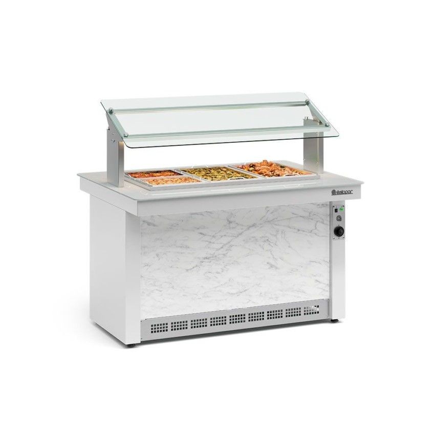 MESA TÉRMICA VITRA - 1388mm-  SEM CUBAS- GBTA-140 BR