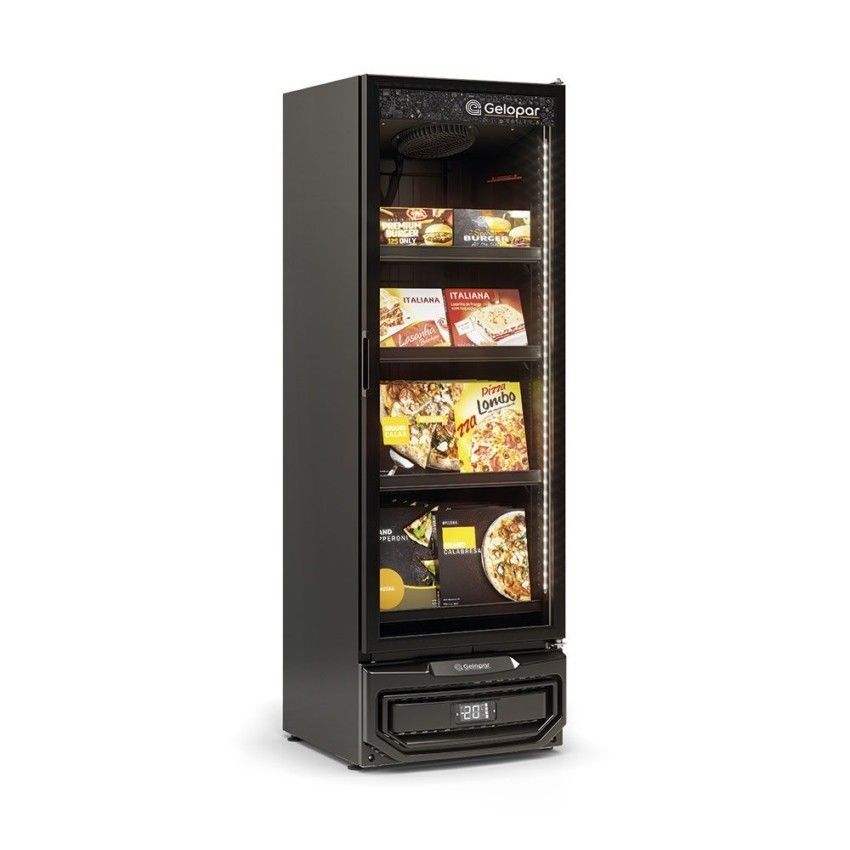 CONSERVADOR VERTICAL CONVENIÊNCIA CARBONO - 645mm- CONGELADOS - TEMPERATURA  -12° a -20°- GCVC-45 LB PR