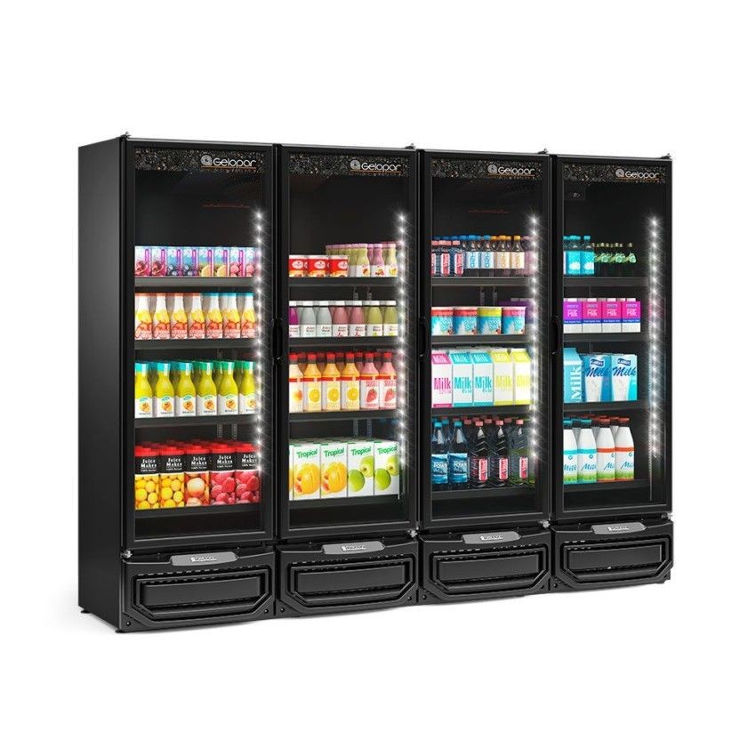 REFRIGERADOR VERTICAL CONVENIÊNCIA CARBONO - 2605mm- FRIOS E LATICÍNIOS - TEMPERATURA  0° a +7°- GCVR-1950 LB PR