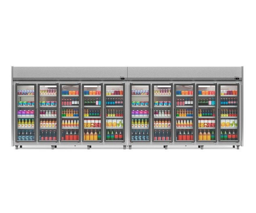REFRIGERADOR VERTICAL AUTO SERVIÇO -5826mm- TEMPERATURA  -2° a +7° -GEAS-10P TI